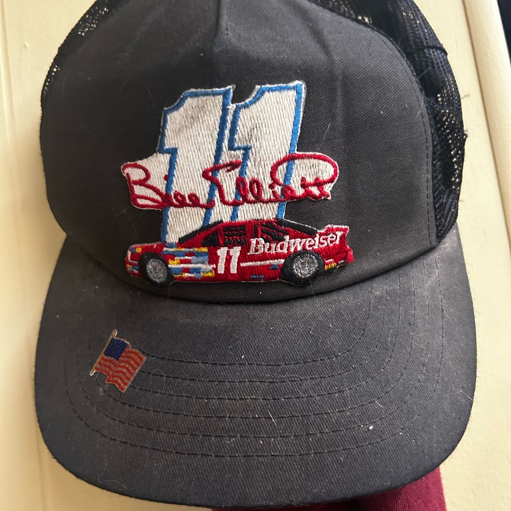 Budweiser Black Cap with Red Race Car Embroidery